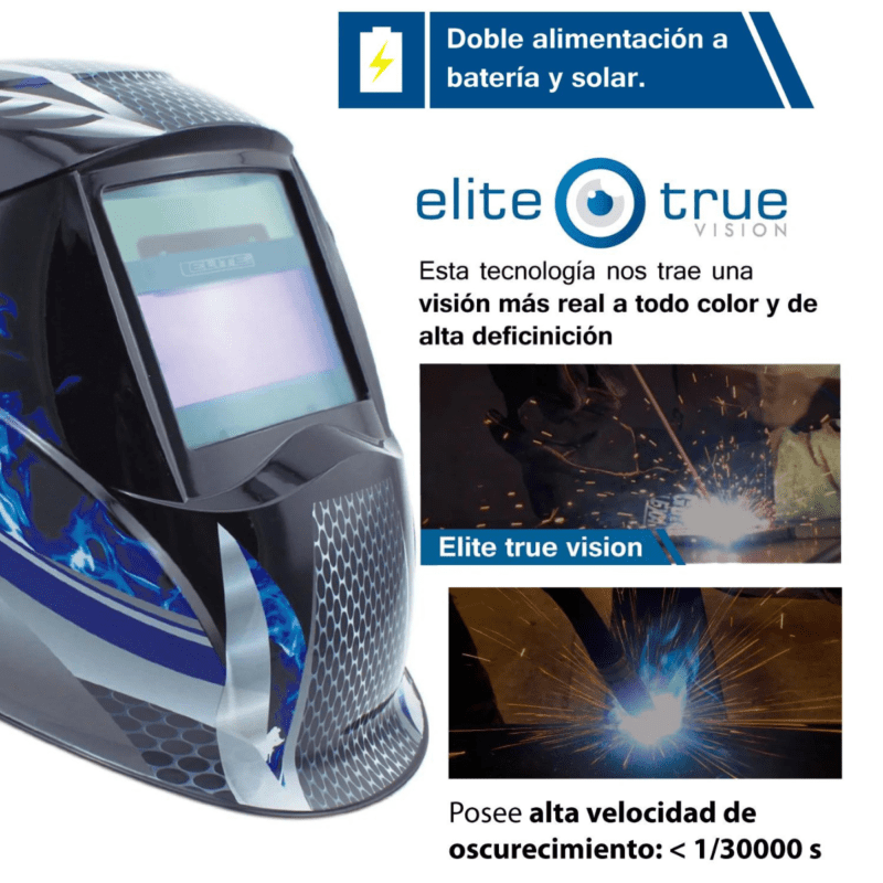 Careta para Soldar Fotosensible Elite Variomatic 510