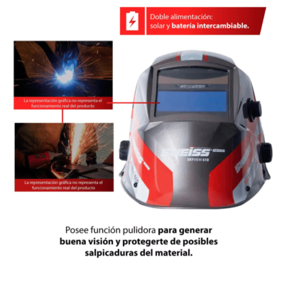 Careta para soldar Fotosensible Sweiss SkyView 610
