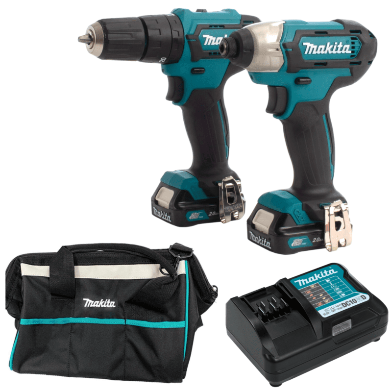 Combo Taladro Percutor HP333D + Atornillador TD110D Makita 12V CLX228