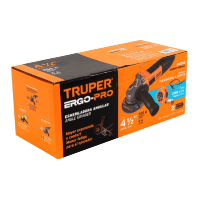 Combo Pulidora Truper ErgoPro 4 1:2 850 + Gafas y Flexometro 100250 caja