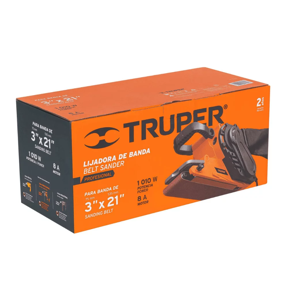 Lijadora de Banda Truper 3 x 21 1.010W 13448 caja