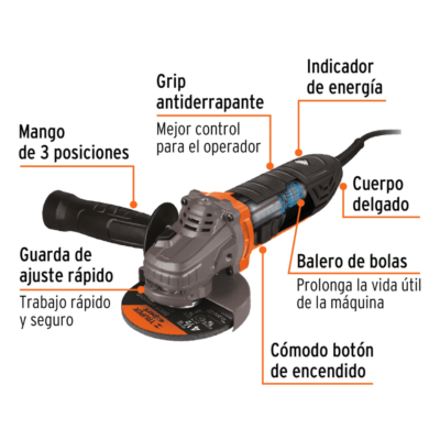 Pulidora Truper ErgoPro 4 1:2 850W 18156 partes