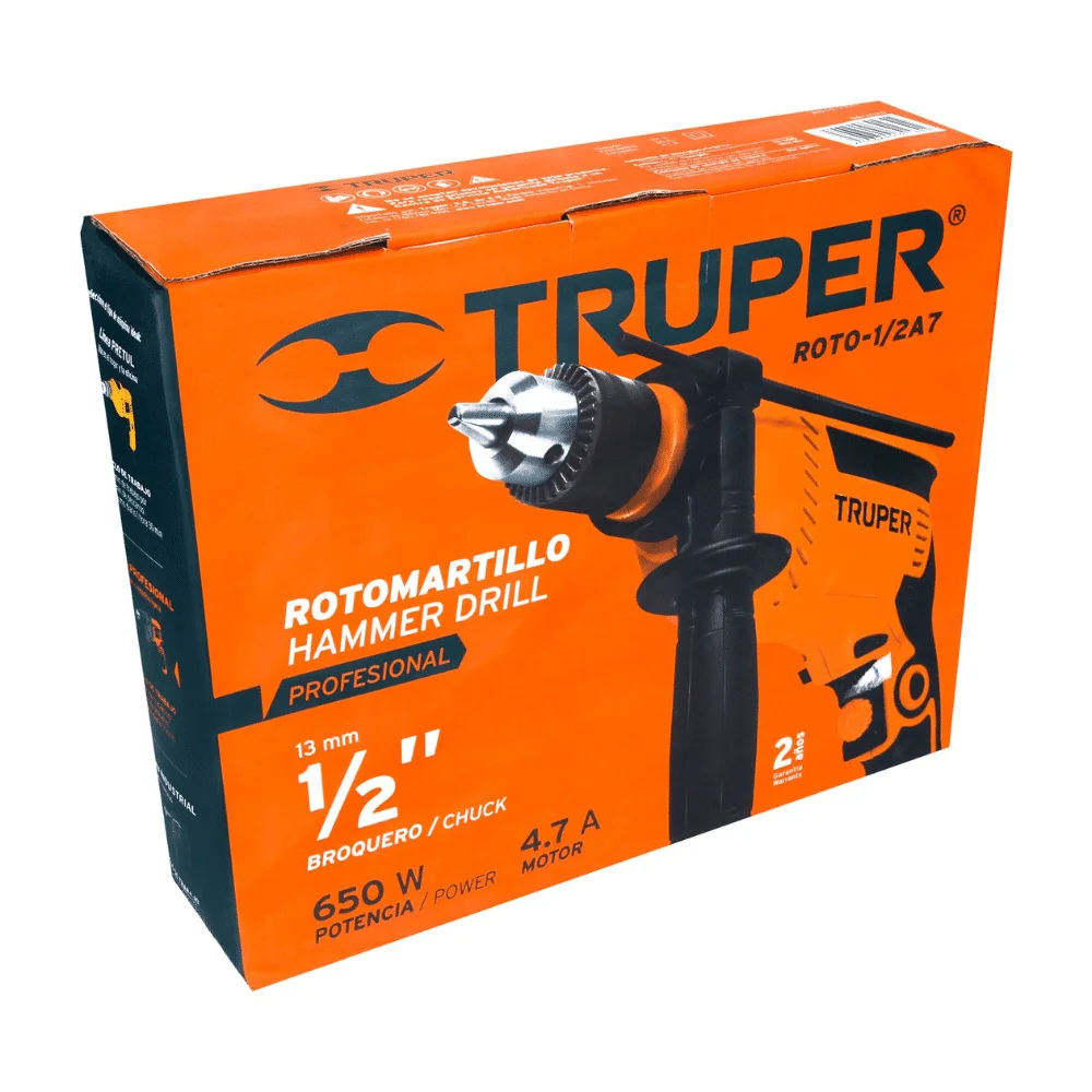 Taladro Percutor Truper 1:2 650W 15679 caja