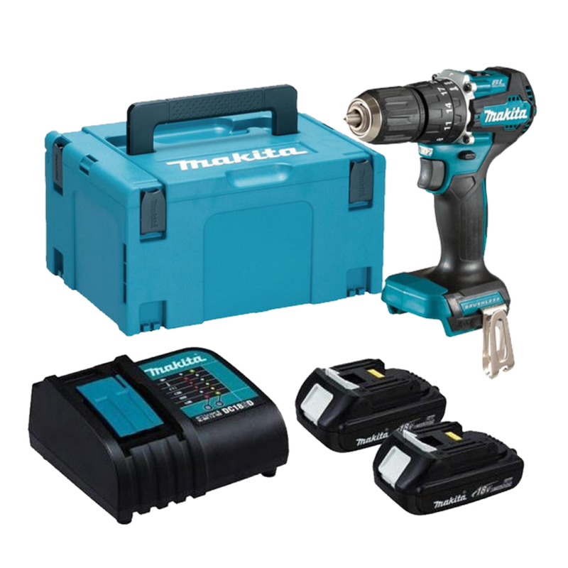 Taladro percutor inalámbrico Makita BL 18 V 1/2" DHP487SYX2