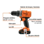 Taladro Percutor Inalambrico Truper 20V 1/2" 103247 - Image 2