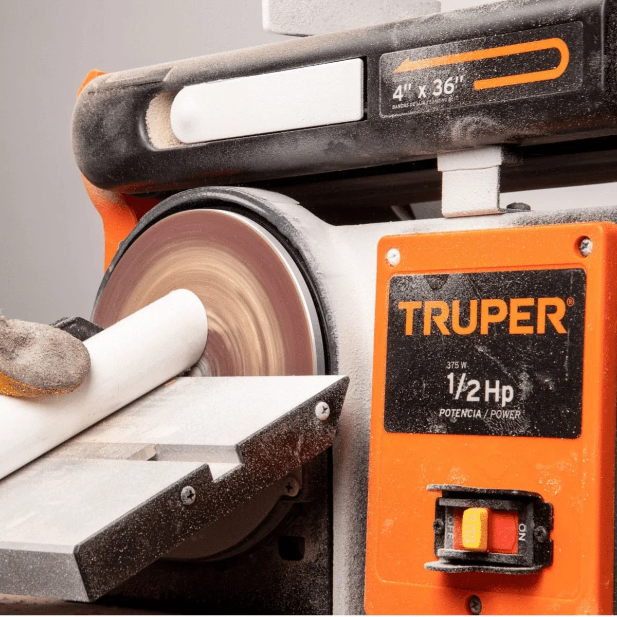 Lijadora de Banda 4" y Disco 6" Truper 1/2hp 12110