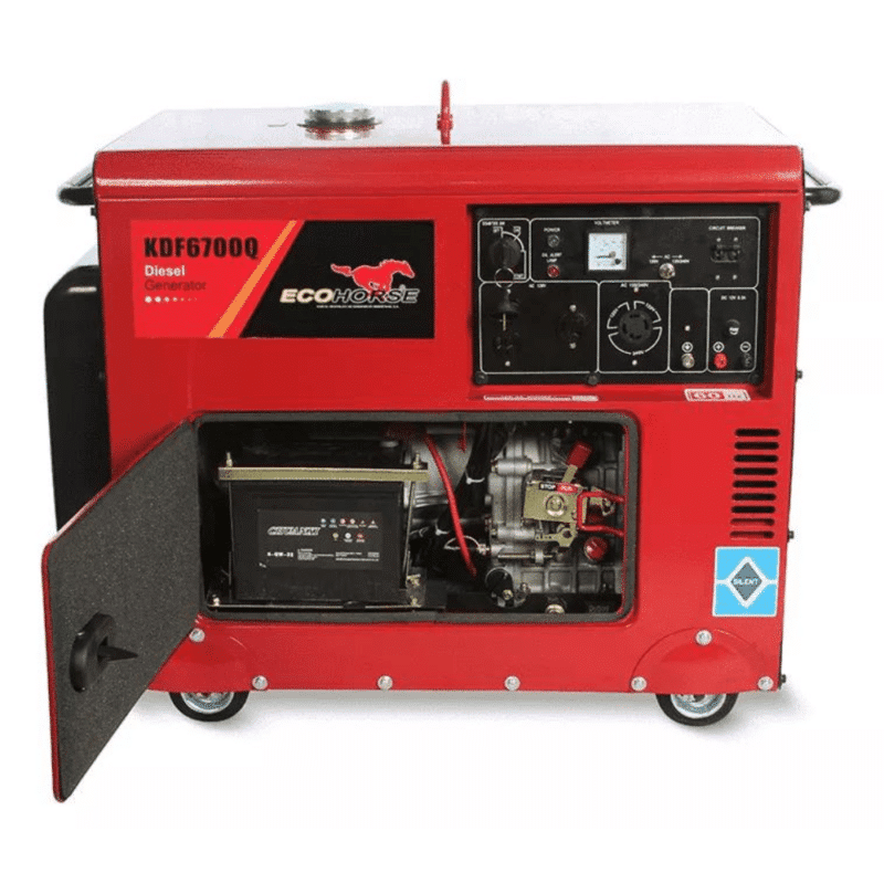 Planta Eléctrica Diésel Ecohorse 5.5KW 110/220V KDF6700Q