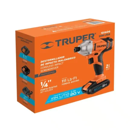 Atornillador de Impacto Truper 20V 101606 caja