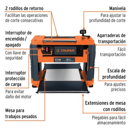 Cepillo de Banco Portatil Truper 12-1/2" 1.600W 16240