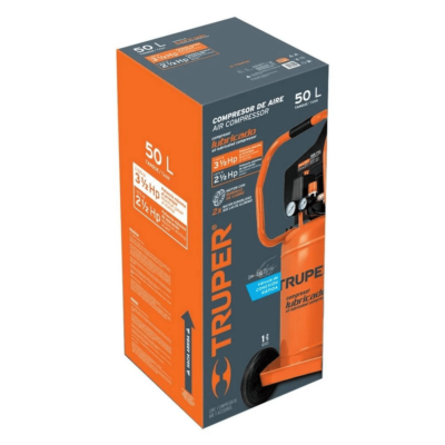 Compresor de Aire Vertical Truper 50Lts 3 1:2hp 19360 caja