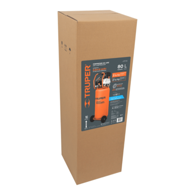 Compresor de Aire Vertical Truper 80Lts 3 1:2hp 15656 caja