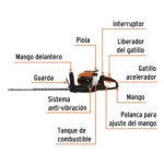 Cortasetos Truper 26cc 12251 partes