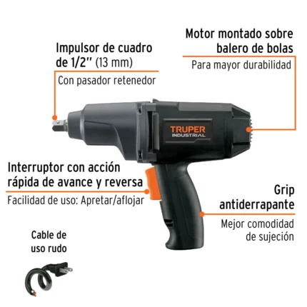 Llave de Impacto Truper 1/2" 900W 11682
