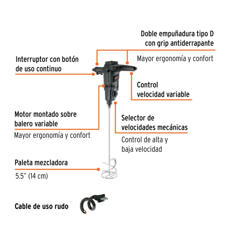Mezclador Electrico Truper 1.500W 101519