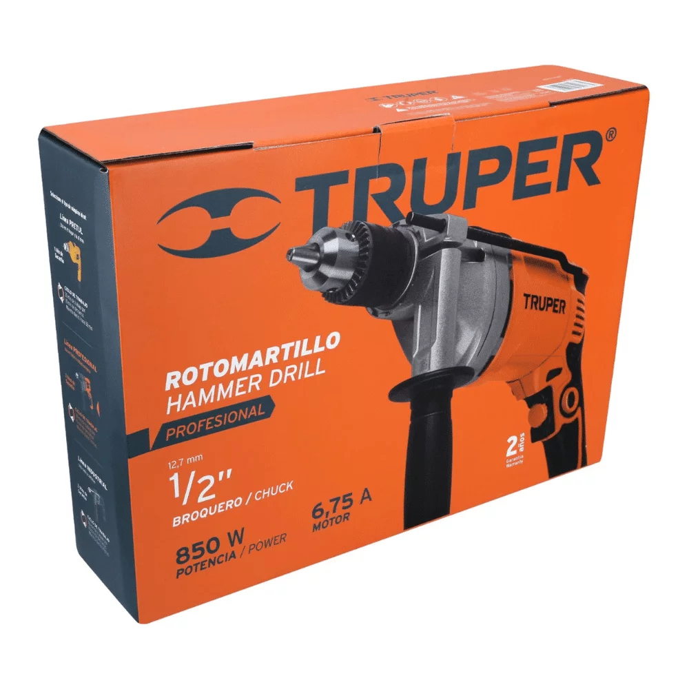Taladro Percutor Truper 1:2 850W 14659 caja