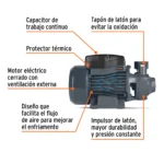 Bomba Periferica Truper 1x1" 0.5hp 110V 12111 - Image 2