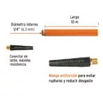 Manguera Truper de PVC Para Compresor 1:4 acoples