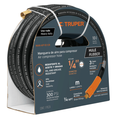 Manguera de Hule Para Compresor Truper 1:4 x 15Mts 17081
