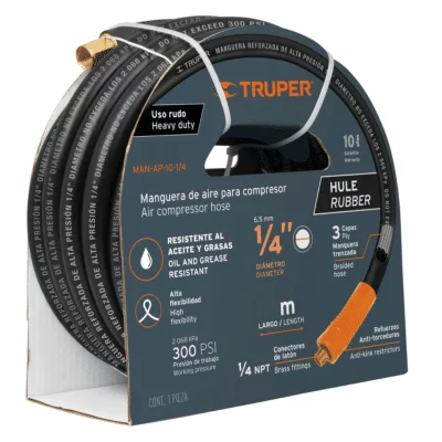 Manguera de Hule Para Compresor Truper 1:4 x 15Mts 17081