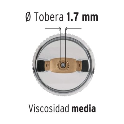 Pistola Para Pintar de Gravedad Truper Vaso Plastico 500Ml Boquilla 1.4mm boquilla