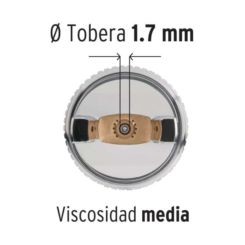 Pistola Para Pintar de Gravedad Truper Vaso Plastico 500Ml Boquilla 1.4mm boquilla