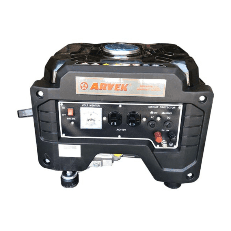Planta Electrica Gasolina Arvek 1.2Kw 110V 1f GE1200G frontal