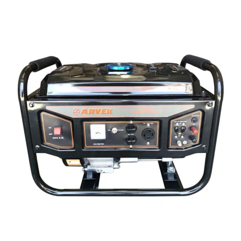 Planta Electrica Gasolina Arvek 2.5Kw 110:220V GE2500G frontal