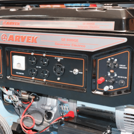 Planta Electrica Gasolina Arvek 7Kw 110:220V GE800GE tablero
