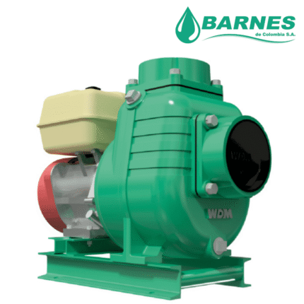 Motobomba Barnes autocebante 6x6" a gasolina 15 HP en hierro