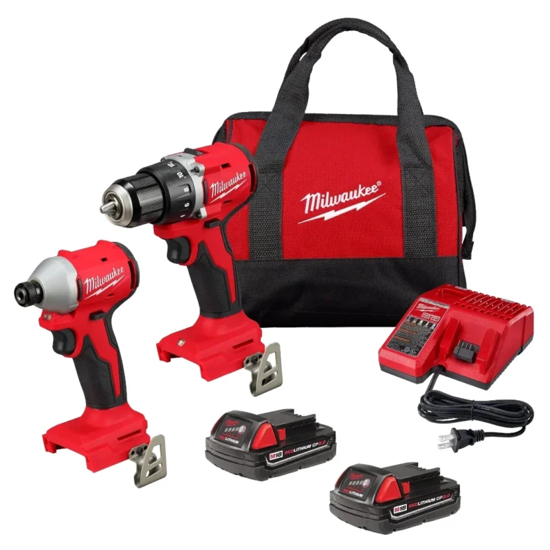 Kit Milwaukee M18 taladro percutor 1/2 pulgada y atornillador de impacto 3610-22CTPA