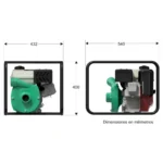 Motobomba Barnes Alta Presión 1½ x 1½ Gasolina 6.5Hp - Image 3