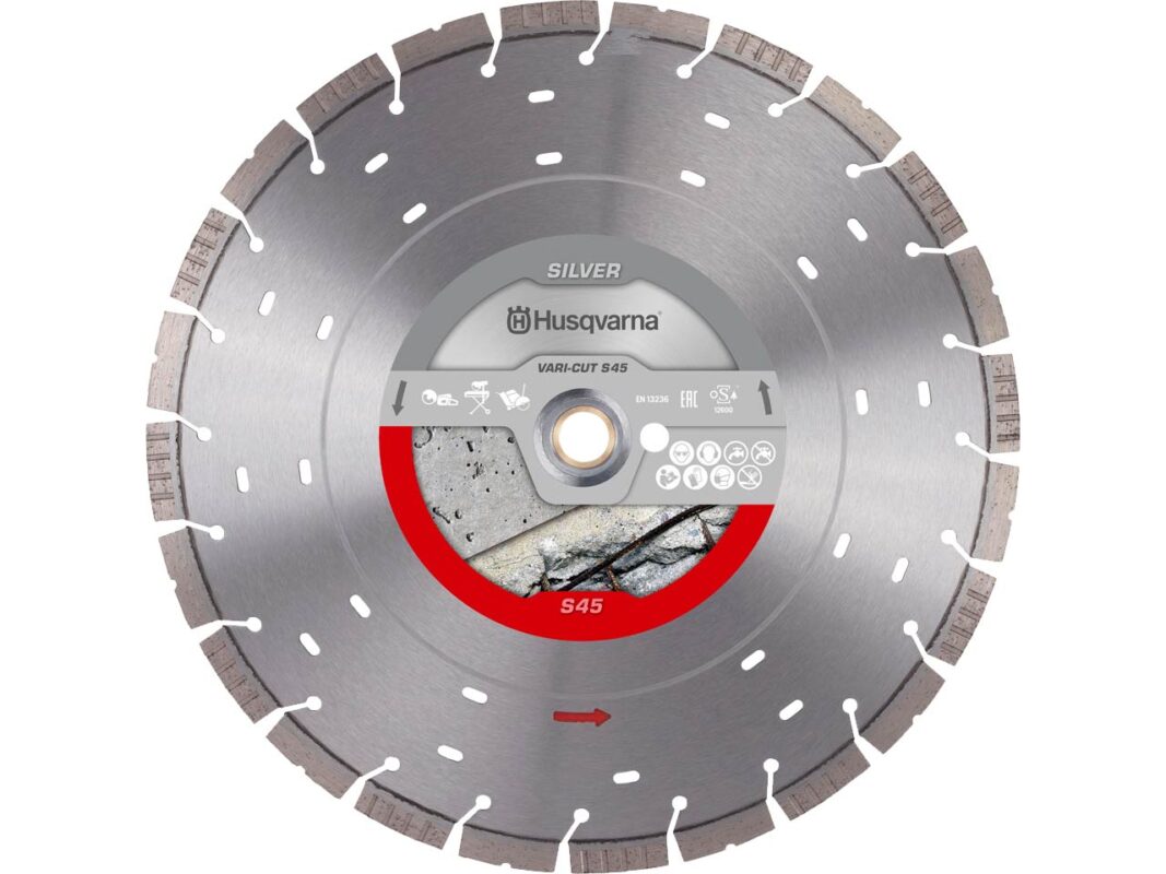 Disco diamantado Husqvarna 18" Vari-Cut S45 para concreto curado y reforzado