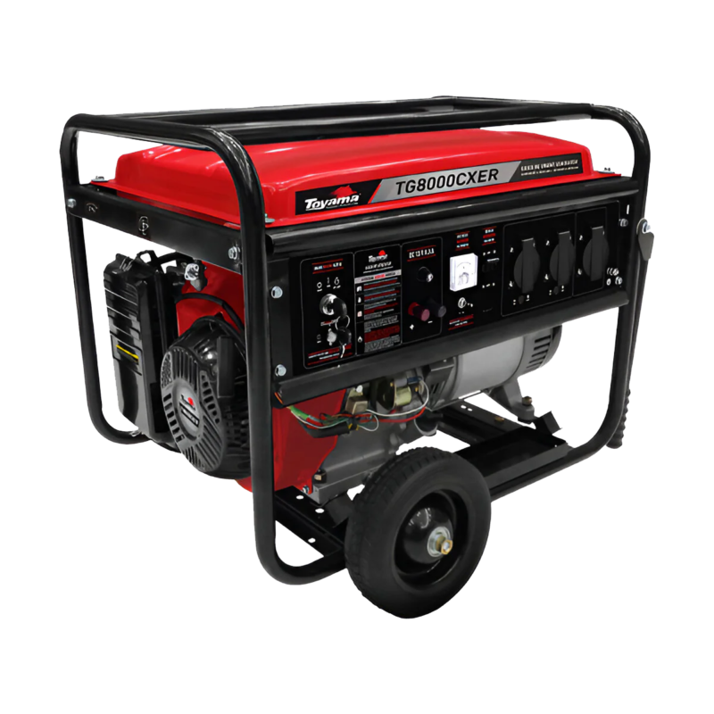 Planta eléctrica a gasolina Toyama 7,2 kVA 115/230 V bivoltaje TG8000CXER