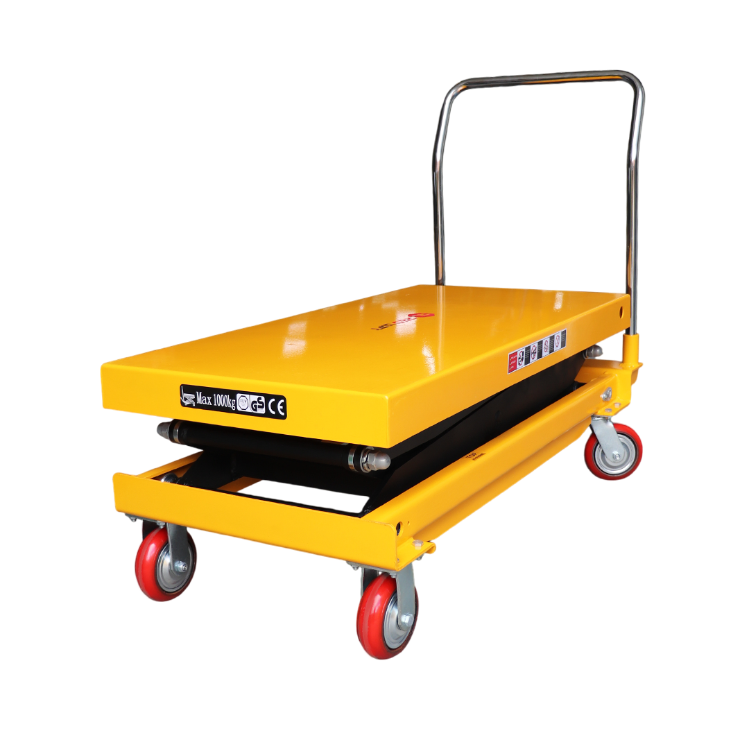 Mesa-de-Elevacion-Hidraulica-1000kg-1700mm-Red-Lift-Doble-Tijera-KLT1000A170-vista-ppal-002 Mesa de elevación hidráulica Red Lift 1.000 kg 1.700 mm doble tijera